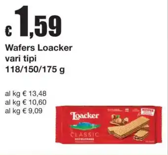 Sì con te Wafers Loacker offerta