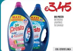 Carico Cash & Carry BIO PRESTO Detersivo lavatrice 50 lavaggi offerta