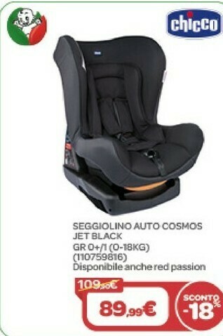 Bimbo Store Seggiolino auto cosmos jet black gr 0+/1 (0-18kg) offerta