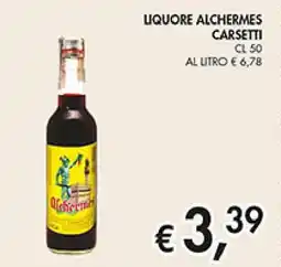 Coal Liquore alchermes carsetti offerta