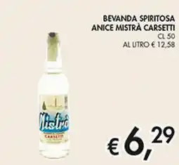 Coal Bevanda spiritosa anice mistrà carsetti offerta