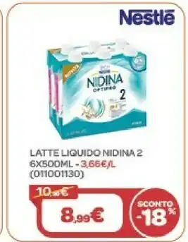 Bimbo Store Latte liquido nidina 2 6x500 ml offerta