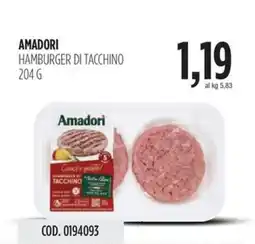 Carico Cash & Carry AMADORI Hamburger di tacchino offerta