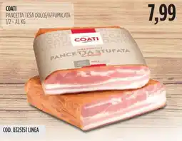 Carico Cash & Carry COATI Pancetta tesa dolce/affumicata 1/2 - al kg offerta