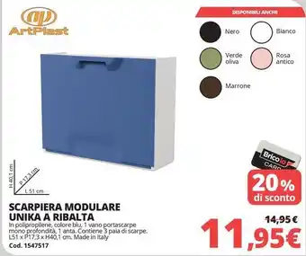 Artplast scarpiera modulare unika a ribalta