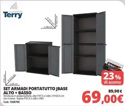 Brico Io Terry set armadi portatutto jbase alto + basso offerta