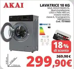 Brico Io AKAIL 59,8 cm lavatrice offerta