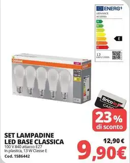 Brico Io Set lampadine LED base classica offerta