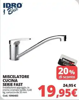 Brico Io IDRO brie miscelatore cucina serie fast offerta