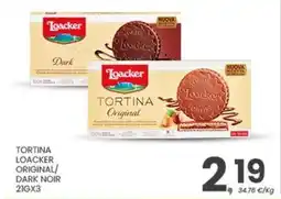 Eurospar Tortina loacker original/ dark noir offerta
