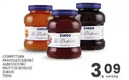 Eurospar Confettura fragole/ciliegie/ albicocche/ frutti di bosco/ zuegg offerta