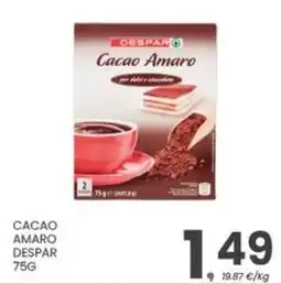 Eurospar Cacao amaro DESPAR offerta