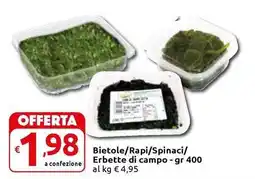 Carrefour Express Bietole/Rapi/Spinaci/ Erbette di campo offerta