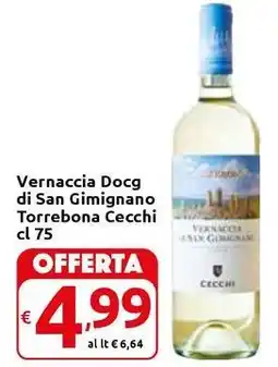 Carrefour Express Vernaccia Docg di San Gimignano Torrebona Cecchi offerta