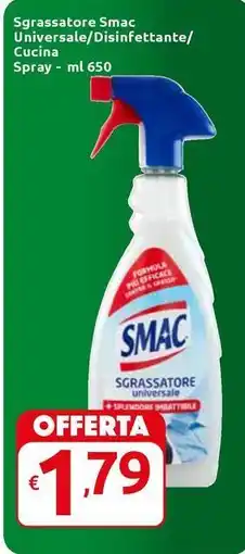 Carrefour Express Sgrassatore Smac Universale/Disinfettante/ Cucina Spray offerta