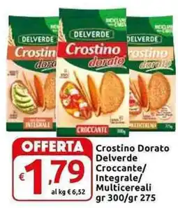Carrefour Express Crostino Dorato Delverde Croccante/ Integrale/ Multicereali offerta