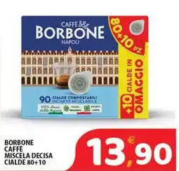 Premium Supermercati Borbone caffe miscela decisa cialde 80+10 offerta