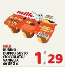 Premium Supermercati Milk budino doppio gusto cioccolato/ vaniglia offerta