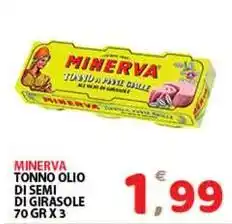 Premium Supermercati Minerva tonno olio di semi di girasole offerta