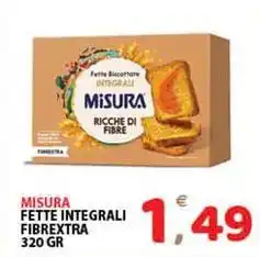 Premium Supermercati Misura fette integrali fibrextra offerta