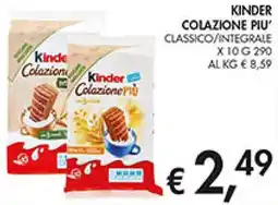 Coal Kinder colazione piu' offerta