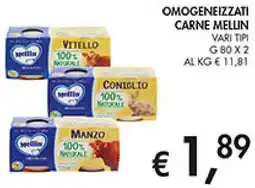Coal Omogeneizzati carne MELLIN offerta