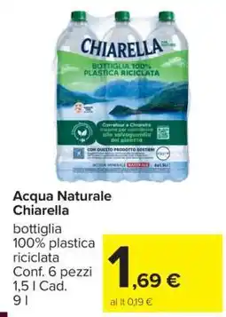 Carrefour Acqua Naturale Chiarella offerta