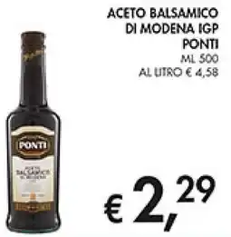 Coal Aceto balsamico di modena igp PONTI offerta