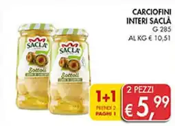 Coal Carciofini interi SACLA offerta