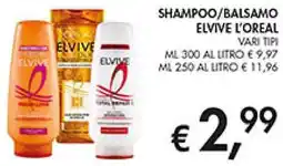 Coal Shampoo/balsamo elvive L'OREAL offerta