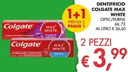 Coal Dentifricio COLGATE MAX WHITE offerta