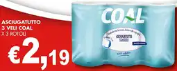 Coal Asciugatutto 3 veli COAL offerta