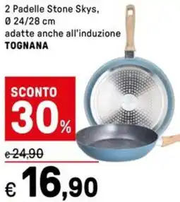 Iper La Grande 2 Padelle Stone Skys, 024/28 cm adatte anche all'induzione TOGNANA offerta