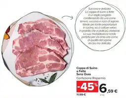 Carrefour Market Coppa di Suino a Fette Senz Osso offerta