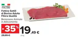 Carrefour Market Fettine Sottili di Bovino Adulto Filiera Qualità offerta