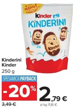 Carrefour Market Kinderini Kinder offerta