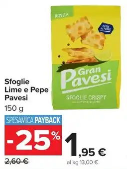 Carrefour Market Sfoglie Lime e Pepe Pavesi offerta