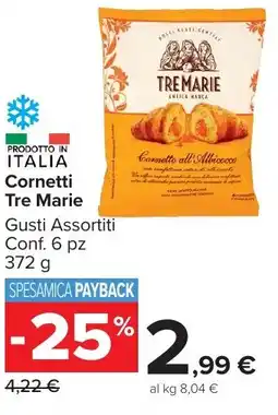 Carrefour Market Cornetti Tre Marie offerta