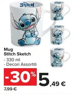 Carrefour Market Mug Stitch Sketch offerta