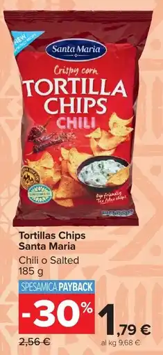Carrefour Market Tortillas Chips Santa Maria offerta