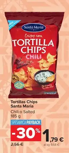 Carrefour Market Tortillas Chips Santa Maria offerta