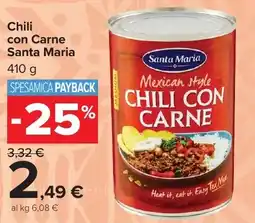 Carrefour Market Chili con Carne Santa Maria offerta