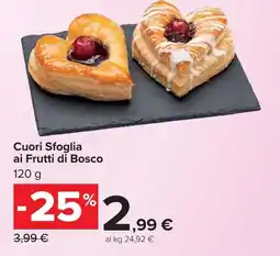 Carrefour Market Cuori Sfoglia ai Frutti di Bosco offerta