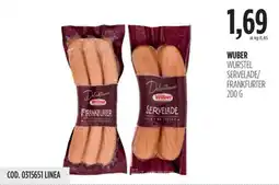 Carico Cash & Carry Wuber wurstel servelade/ frankfurter offerta