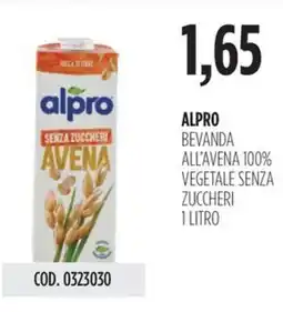 Carico Cash & Carry Alpro bevanda all'avena 100% vegetale senza zuccheri offerta