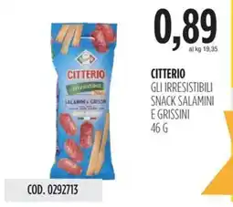 Carico Cash & Carry Citterio gli irresistibili snack salamini e grissini offerta