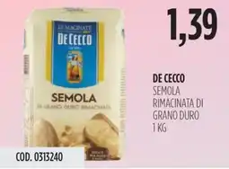 Carico Cash & Carry De cecco semola rimacinata di grano duro offerta