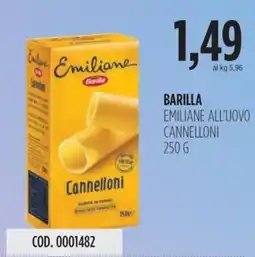 Carico Cash & Carry Barilla emiliane all'uovo cannelloni offerta