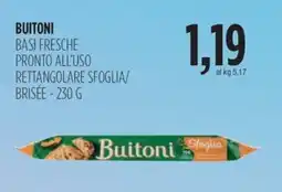Carico Cash & Carry Buitoni basi fresche pronto all'uso rettangolare sfoglia/ brisée offerta