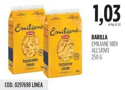 Carico Cash & Carry Barilla emiliane nidi all'uovo offerta
